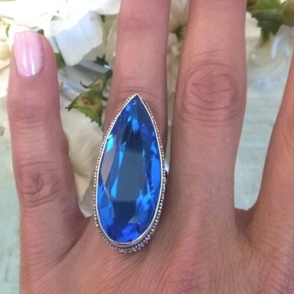 Genuine Topaz Gemstone 925 Ring